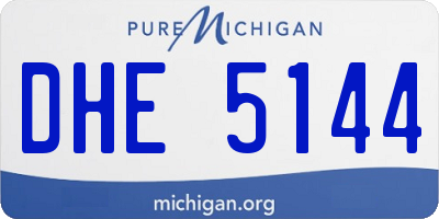 MI license plate DHE5144