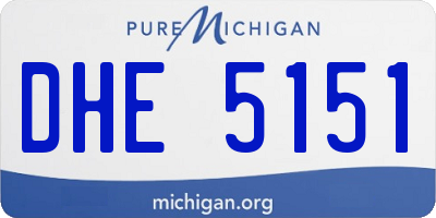 MI license plate DHE5151