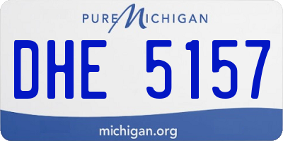 MI license plate DHE5157