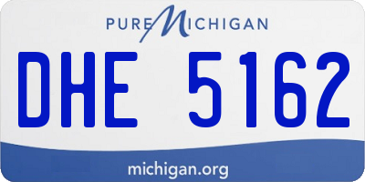 MI license plate DHE5162