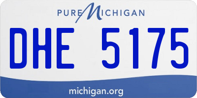 MI license plate DHE5175