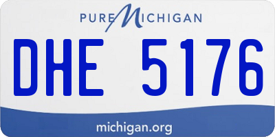 MI license plate DHE5176