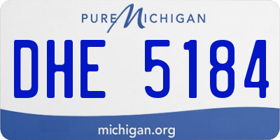 MI license plate DHE5184