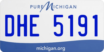 MI license plate DHE5191
