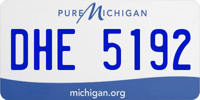 MI license plate DHE5192