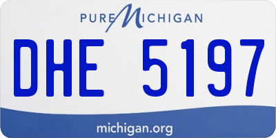 MI license plate DHE5197