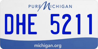 MI license plate DHE5211
