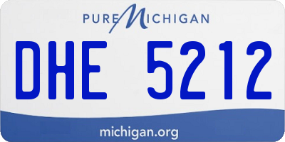 MI license plate DHE5212