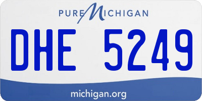 MI license plate DHE5249