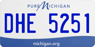 MI license plate DHE5251