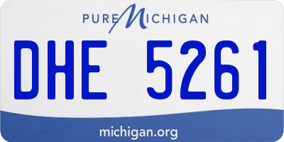 MI license plate DHE5261