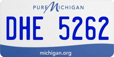 MI license plate DHE5262