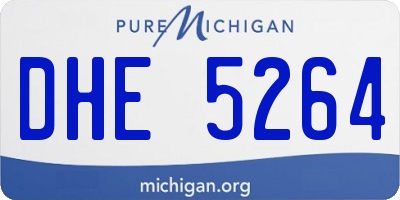 MI license plate DHE5264