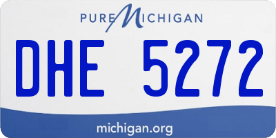 MI license plate DHE5272
