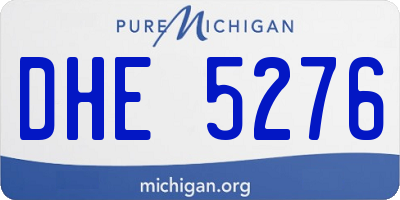 MI license plate DHE5276