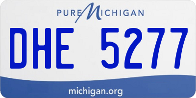 MI license plate DHE5277
