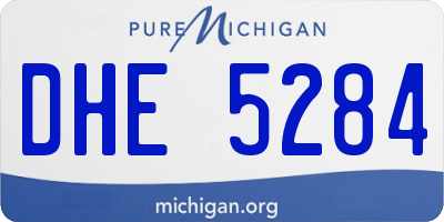 MI license plate DHE5284