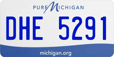 MI license plate DHE5291