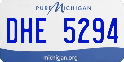 MI license plate DHE5294