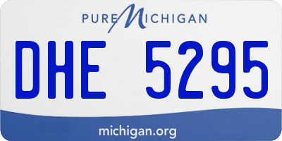 MI license plate DHE5295