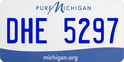 MI license plate DHE5297