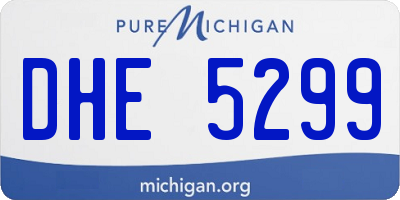 MI license plate DHE5299