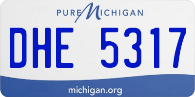 MI license plate DHE5317