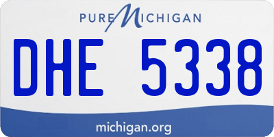 MI license plate DHE5338