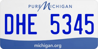 MI license plate DHE5345