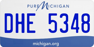 MI license plate DHE5348