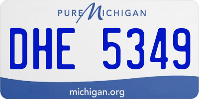 MI license plate DHE5349