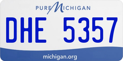 MI license plate DHE5357