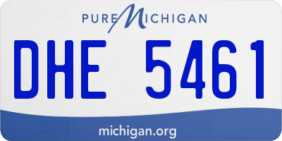 MI license plate DHE5461
