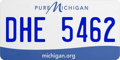 MI license plate DHE5462