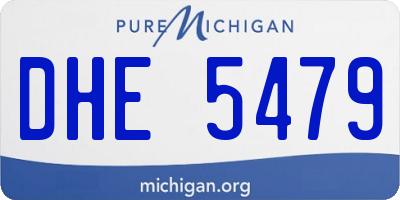 MI license plate DHE5479