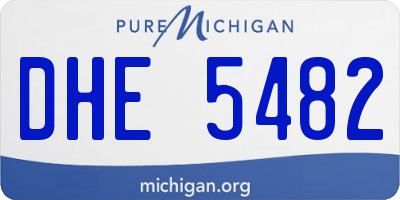 MI license plate DHE5482