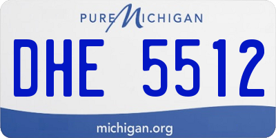 MI license plate DHE5512