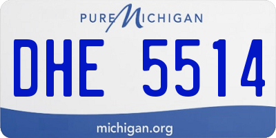 MI license plate DHE5514