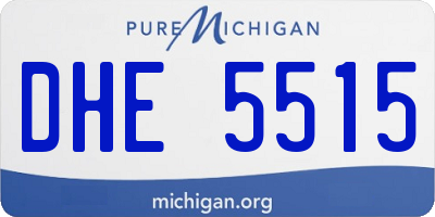 MI license plate DHE5515