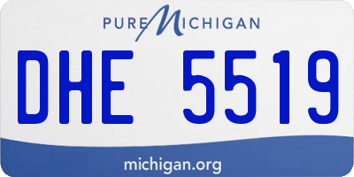 MI license plate DHE5519