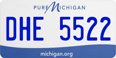 MI license plate DHE5522