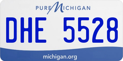 MI license plate DHE5528