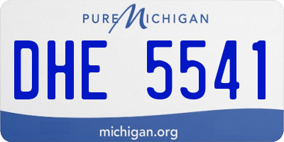 MI license plate DHE5541