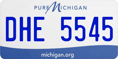 MI license plate DHE5545