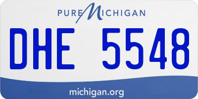 MI license plate DHE5548