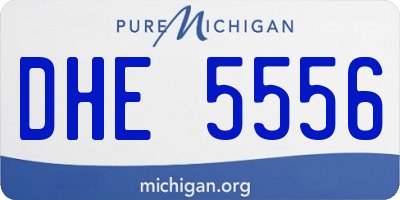 MI license plate DHE5556