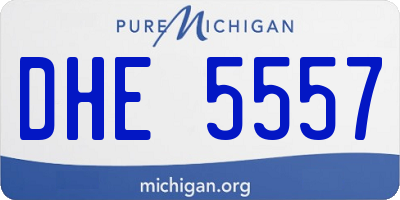 MI license plate DHE5557