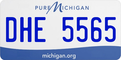 MI license plate DHE5565