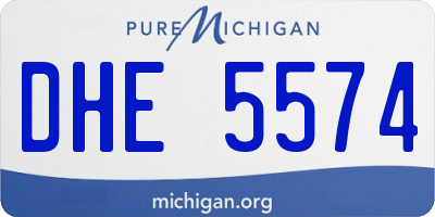 MI license plate DHE5574