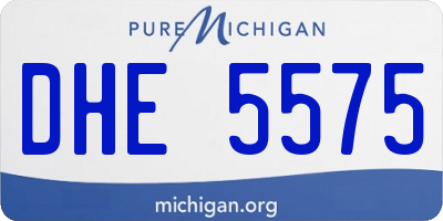 MI license plate DHE5575